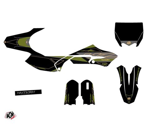 Kit Deco Moto Cross Outline Yamaha 65 YZ Kaki