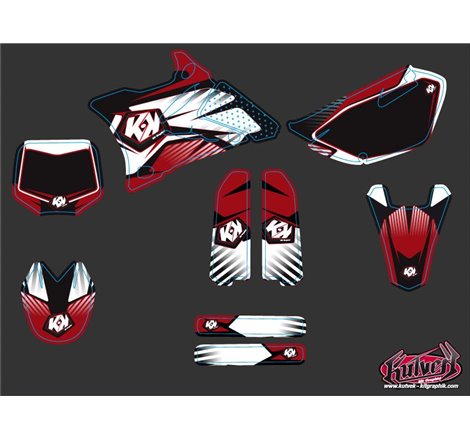 Kit Deco Moto Cross Factory Yamaha 85 YZ Rouge