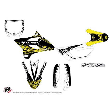 Kit Deco Moto Cross Eraser Fluo Yamaha 85 YZ Jaune