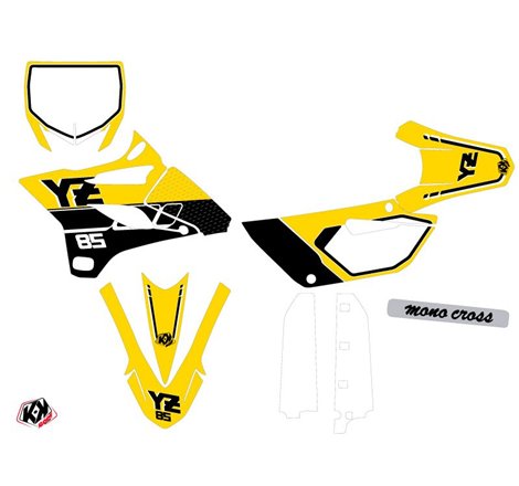Kit Deco Moto Cross Vintage Yamaha 85 YZ Jaune