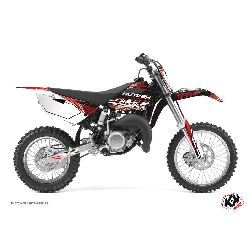 Kit Deco Moto Cross Eraser Yamaha 85 YZ Rouge Blanc