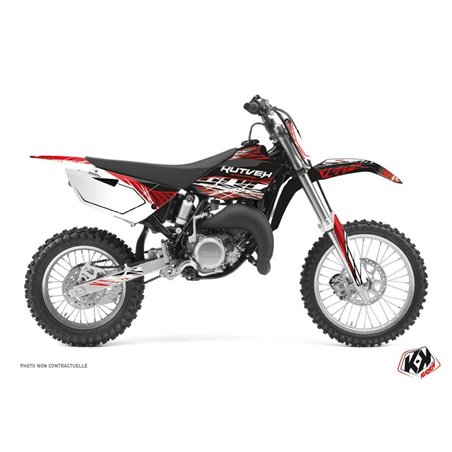 Kit Deco Moto Cross Eraser Yamaha 85 YZ Rouge Blanc