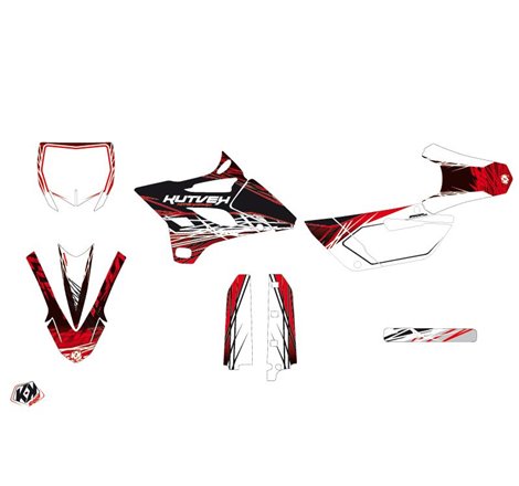 Kit Deco Moto Cross Eraser Yamaha 85 YZ Rouge Blanc