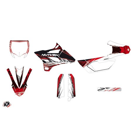 Kit Deco Moto Cross Eraser Yamaha 85 YZ Rouge Blanc
