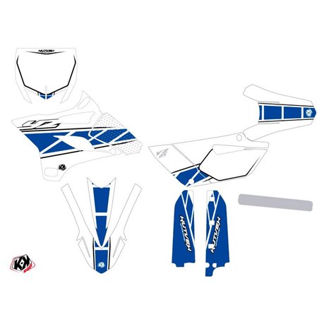 Kit Deco Moto Cross Replica Yamaha 85 YZ Blanc Bleu