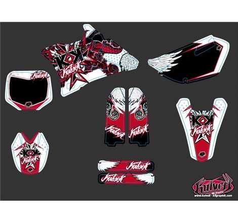 Kit Deco Moto Cross Demon Yamaha 85 YZ Rouge