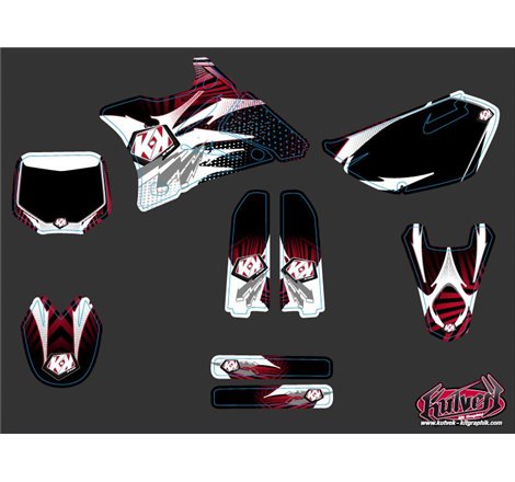 Kit Deco Moto Cross Graff Yamaha 85 YZ Rouge