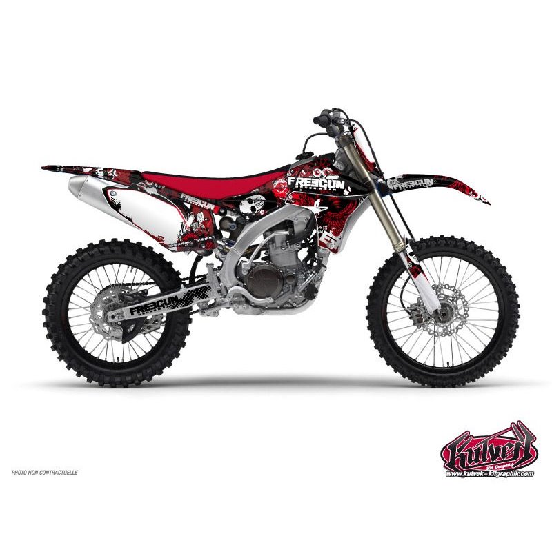 Kit Deco Moto Cross Freegun Yamaha 85 YZ Rouge