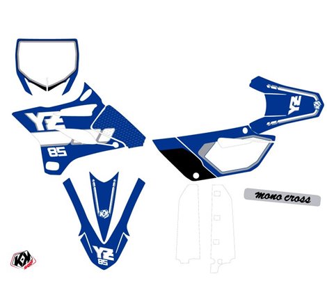 Kit Deco Moto Cross Vintage Yamaha 85 YZ Bleu