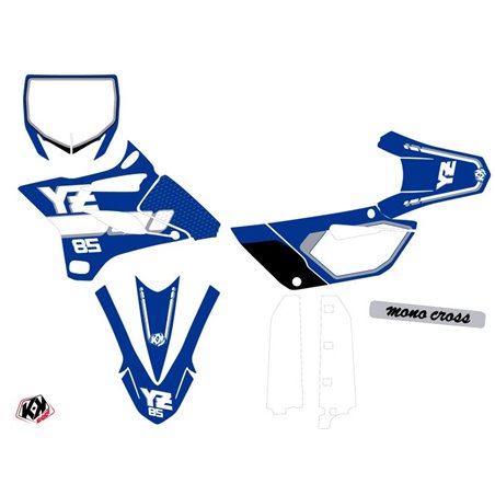 Kit Deco Moto Cross Vintage Yamaha 85 YZ Bleu