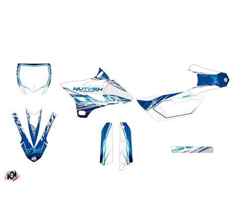 Kit Deco Moto Cross Eraser Yamaha 85 YZ Bleu