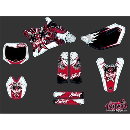 Kit Deco Moto Cross Demon Yamaha 85 YZ Rouge