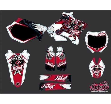 Kit Deco Moto Cross Demon Yamaha 125 YZ Rouge