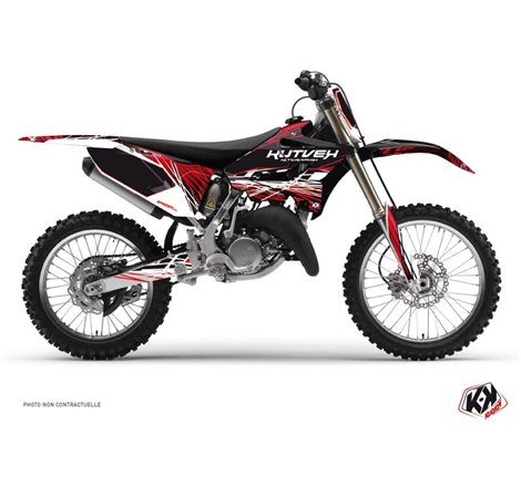 Kit Deco Moto Cross Eraser Yamaha 125 YZ Rouge Blanc