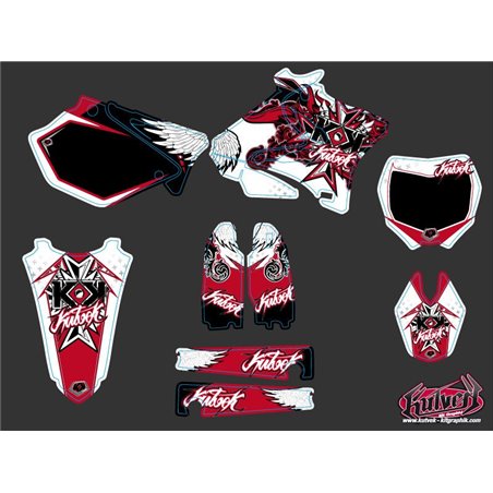 Kit Deco Moto Cross Demon Yamaha 125 YZ Rouge