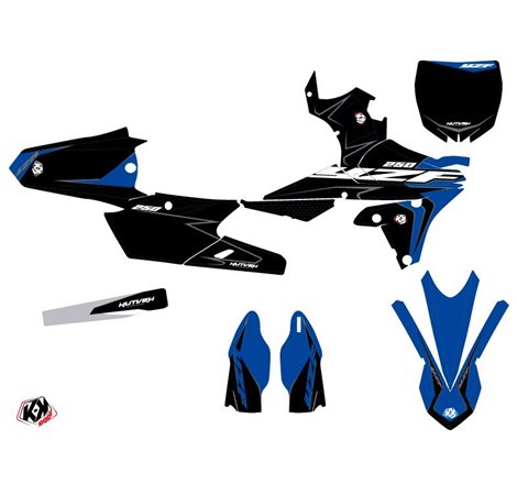Kit Deco Moto Cross Halftone Yamaha 250 YZF Noir Bleu