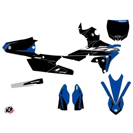 Kit Deco Moto Cross Halftone Yamaha 250 YZF Noir Bleu