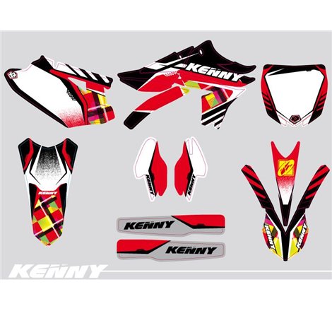Kit Deco Moto Cross Kenny Yamaha 250 YZF Rouge