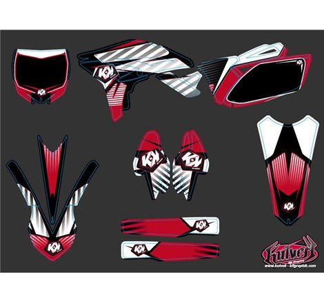 Kit Deco Moto Cross Factory Yamaha 250 YZF Rouge