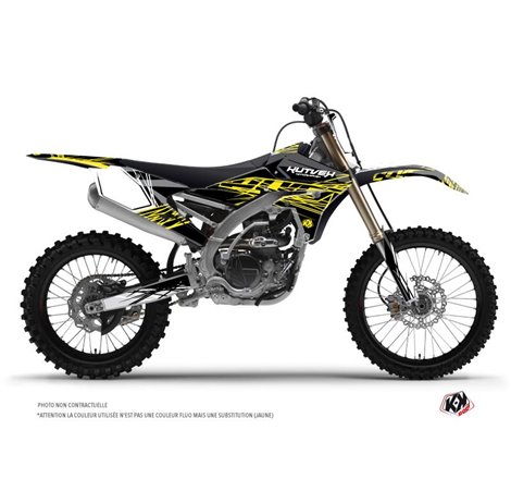 Kit Deco Moto Cross Eraser Fluo Yamaha 250 YZF Jaune