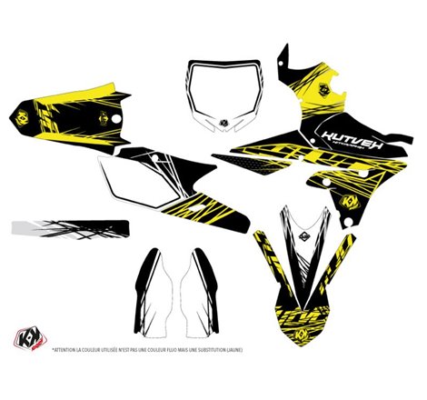 Kit Deco Moto Cross Eraser Fluo Yamaha 250 YZF Jaune