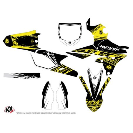 Kit Deco Moto Cross Eraser Fluo Yamaha 250 YZF Jaune