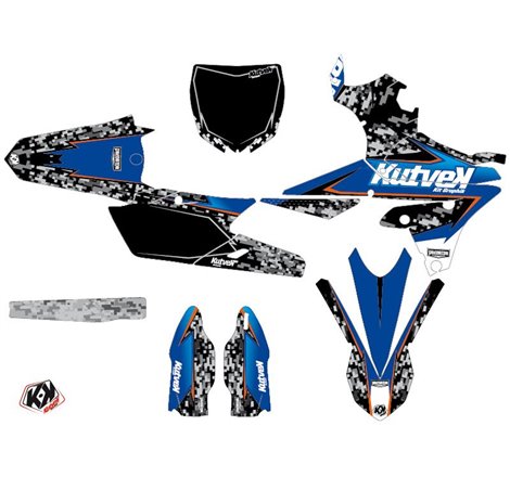 Kit Deco Moto Cross Predator Yamaha 250 YZF Noir Bleu