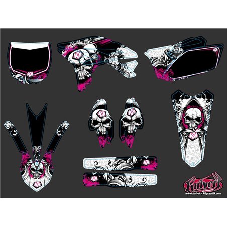 Kit Deco Moto Cross Trash Yamaha 250 YZF Noir Rose