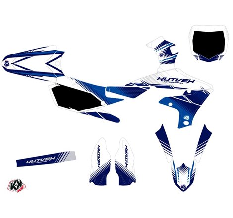 Kit Deco Moto Cross Stripe Yamaha 250 YZF Bleu Nuit