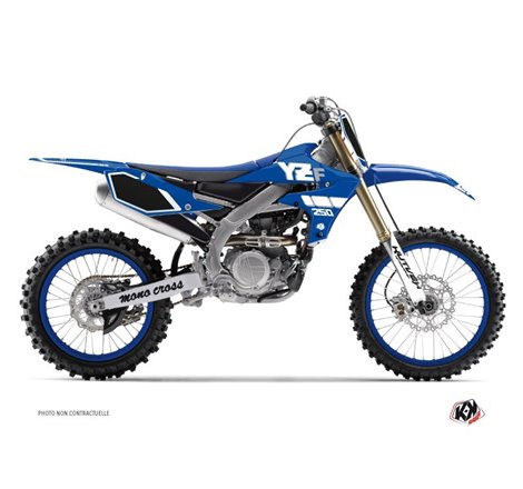 Kit Deco Moto Cross Vintage Yamaha 250 YZF Bleu