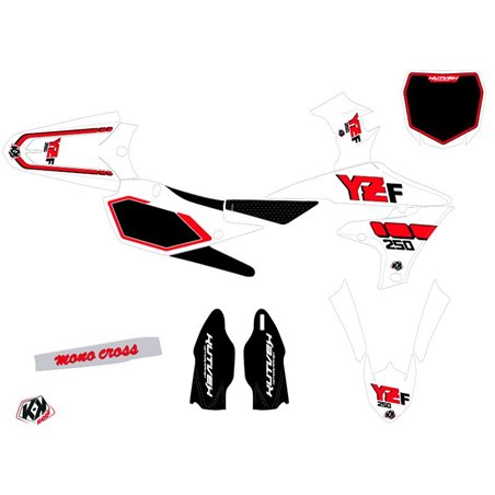 Kit Deco Moto Cross Vintage Yamaha 250 YZF Rouge