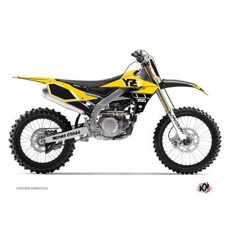 Kit Deco Moto Cross Vintage Yamaha 250 YZF Jaune