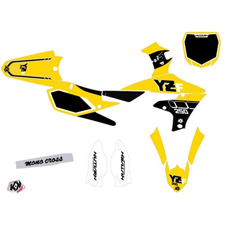 Kit Deco Moto Cross Vintage Yamaha 250 YZF Jaune