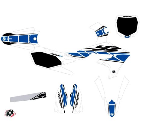 Kit Deco Moto Cross Replica Yamaha 250 YZF Blanc Bleu