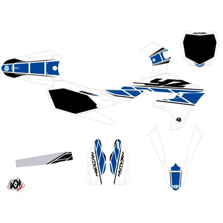 Kit Deco Moto Cross Replica Yamaha 250 YZF Blanc Bleu