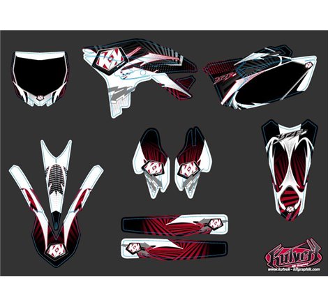 Kit Deco Moto Cross Graff Yamaha 250 YZF Rouge