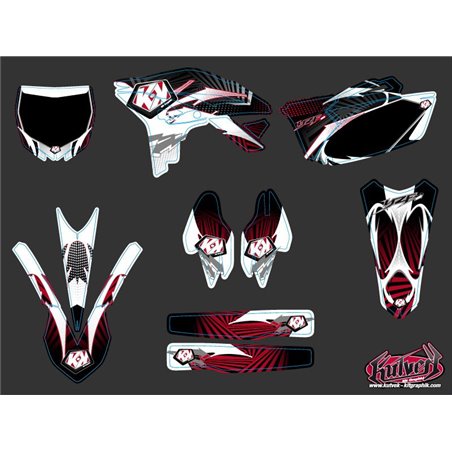 Kit Deco Moto Cross Graff Yamaha 250 YZF Rouge