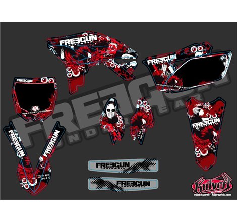 Kit Deco Moto Cross Freegun Yamaha 250 YZF Rouge