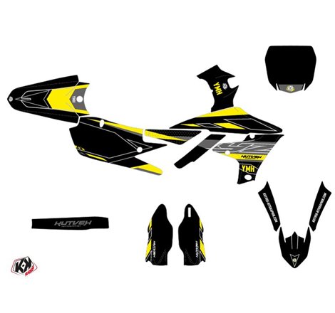 Kit Deco Moto Cross Outline Yamaha 250 YZF Jaune