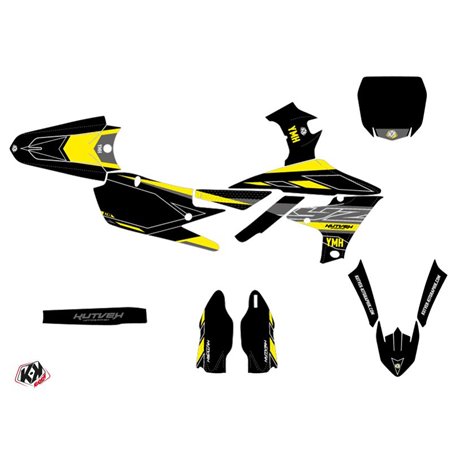 Kit Deco Moto Cross Outline Yamaha 250 YZF Jaune