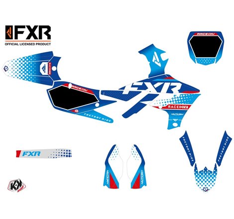 Kit Deco Moto Cross FXR N3 Yamaha 250 YZF Bleu