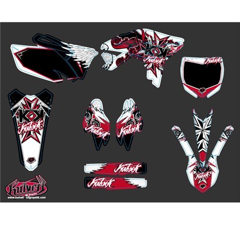 Kit Deco Moto Cross Demon Yamaha 250 YZF Rouge