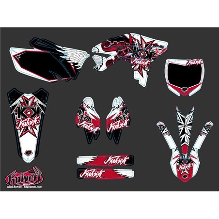 Kit Deco Moto Cross Demon Yamaha 250 YZF Rouge