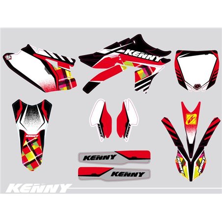 Kit Deco Moto Cross Kenny Yamaha 250 YZF Rouge