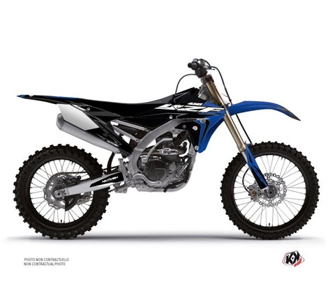 Kit Deco Moto Cross Halftone Yamaha 450 YZF Noir Bleu