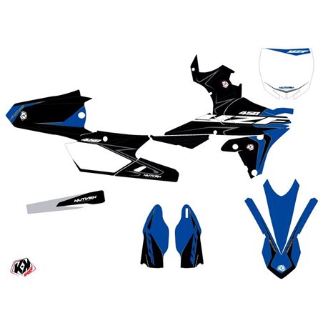 Kit Deco Moto Cross Halftone Yamaha 450 YZF Noir Bleu