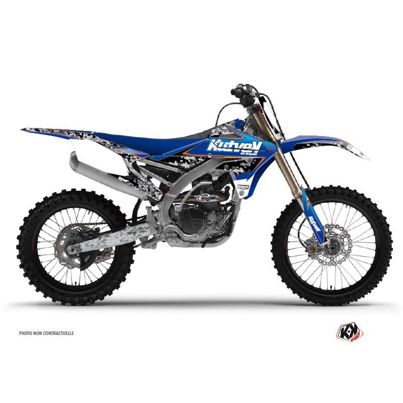 Kit Deco Moto Cross Predator Yamaha 450 YZF Noir Bleu