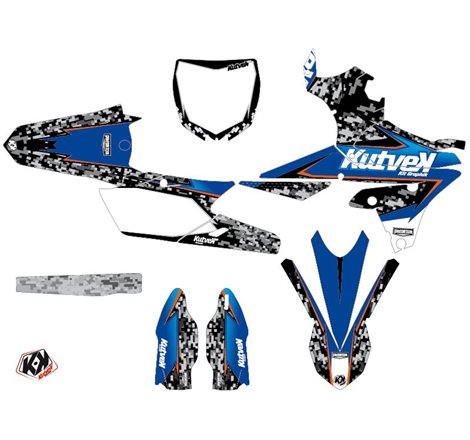 Kit Deco Moto Cross Predator Yamaha 450 YZF Noir Bleu