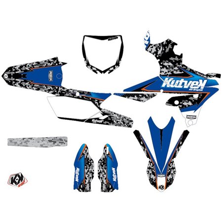 Kit Deco Moto Cross Predator Yamaha 450 YZF Noir Bleu