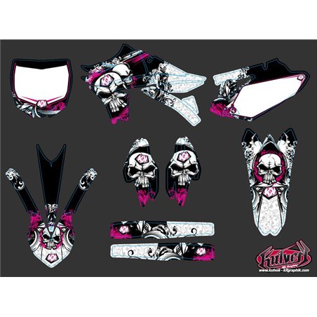 Kit Deco Moto Cross Trash Yamaha 450 YZF Noir Rose